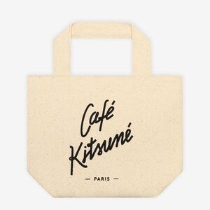 Maison Kitsuné Beige Mini 'Café Kitsuné' Tote
